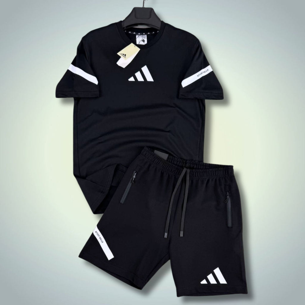 Adidas Z.N.E. мъжки къс спортен екип, черен. Premium качество