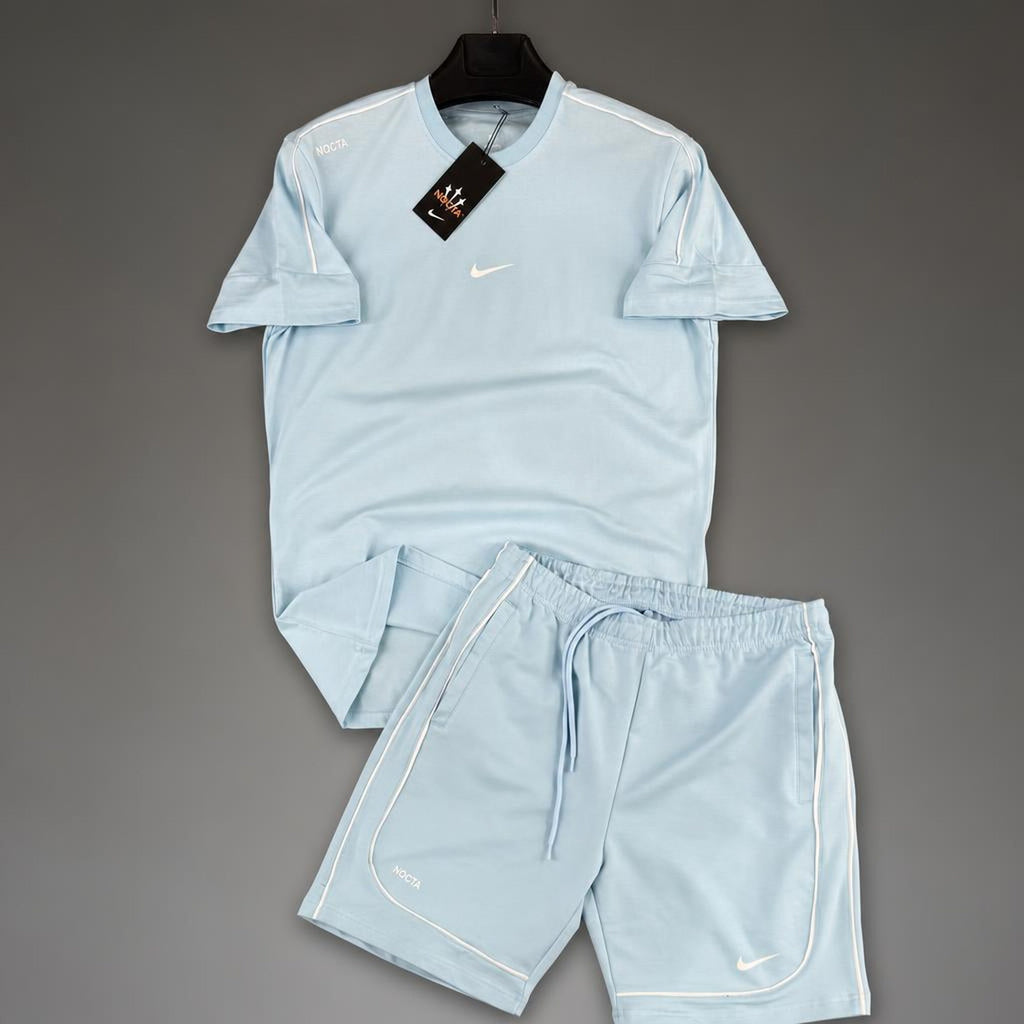 Nike Nocta мъжки къс спортен екип, светлосин. Premium качество