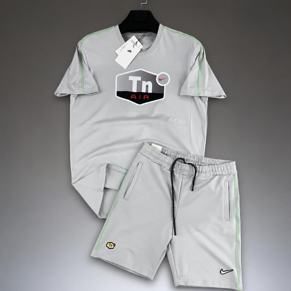 Nike TN Big Logo мъжки къс спортен екип, сив. Premium качество