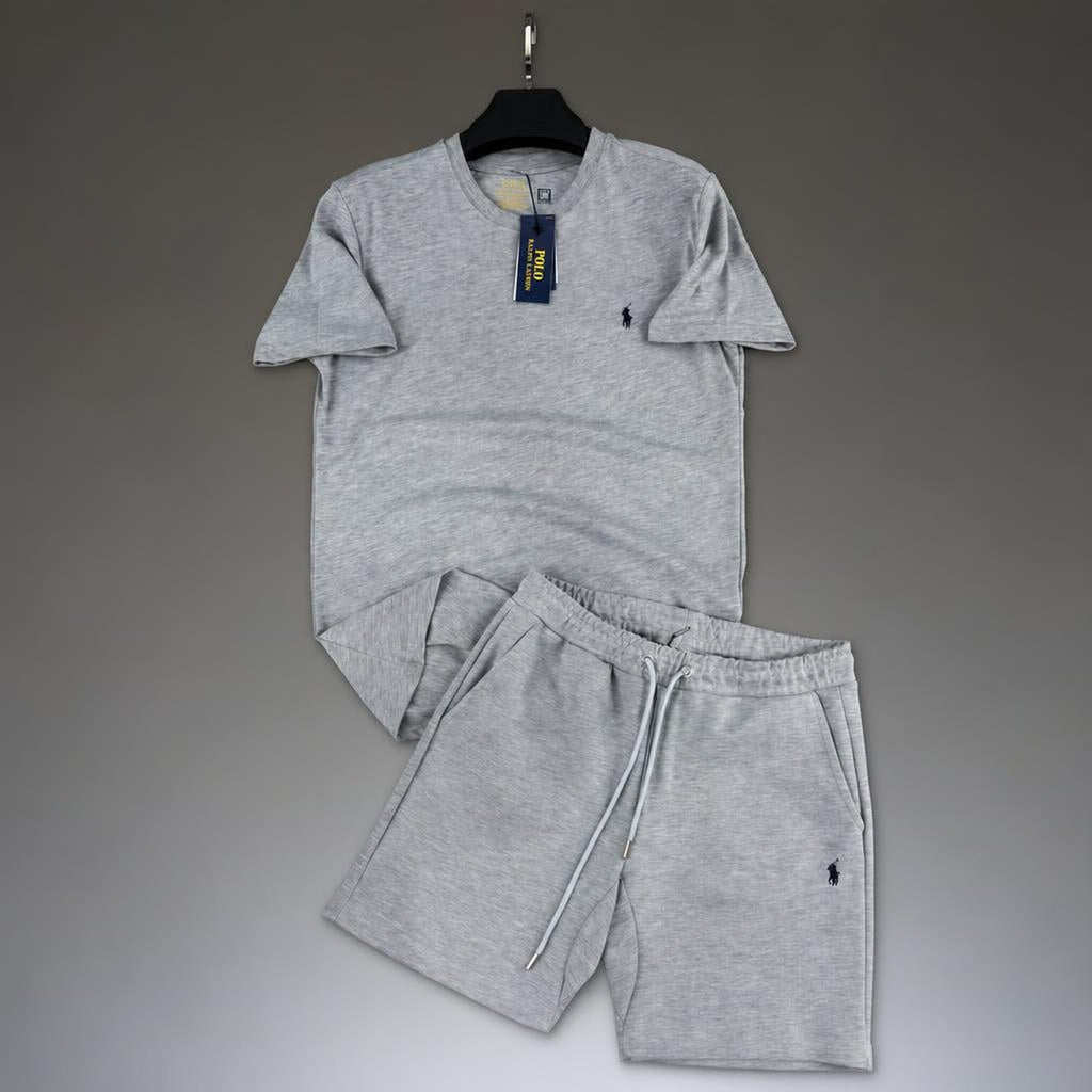 Ralph Lauren Classic мъжки къс спортен екип, класическо сиво. Premium качество