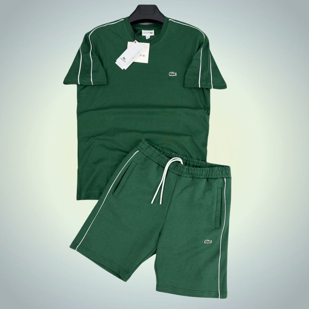 Lacoste мъжки спортен екип с къси панталонки, зелен. Premium качество