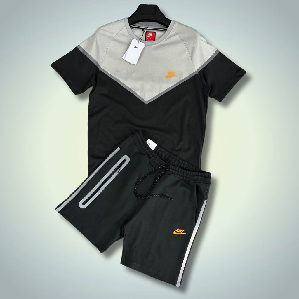 Nike Reflective Tech Fleece мъжки спортен екип с къси панталонки, графитен - сив. Premium качество