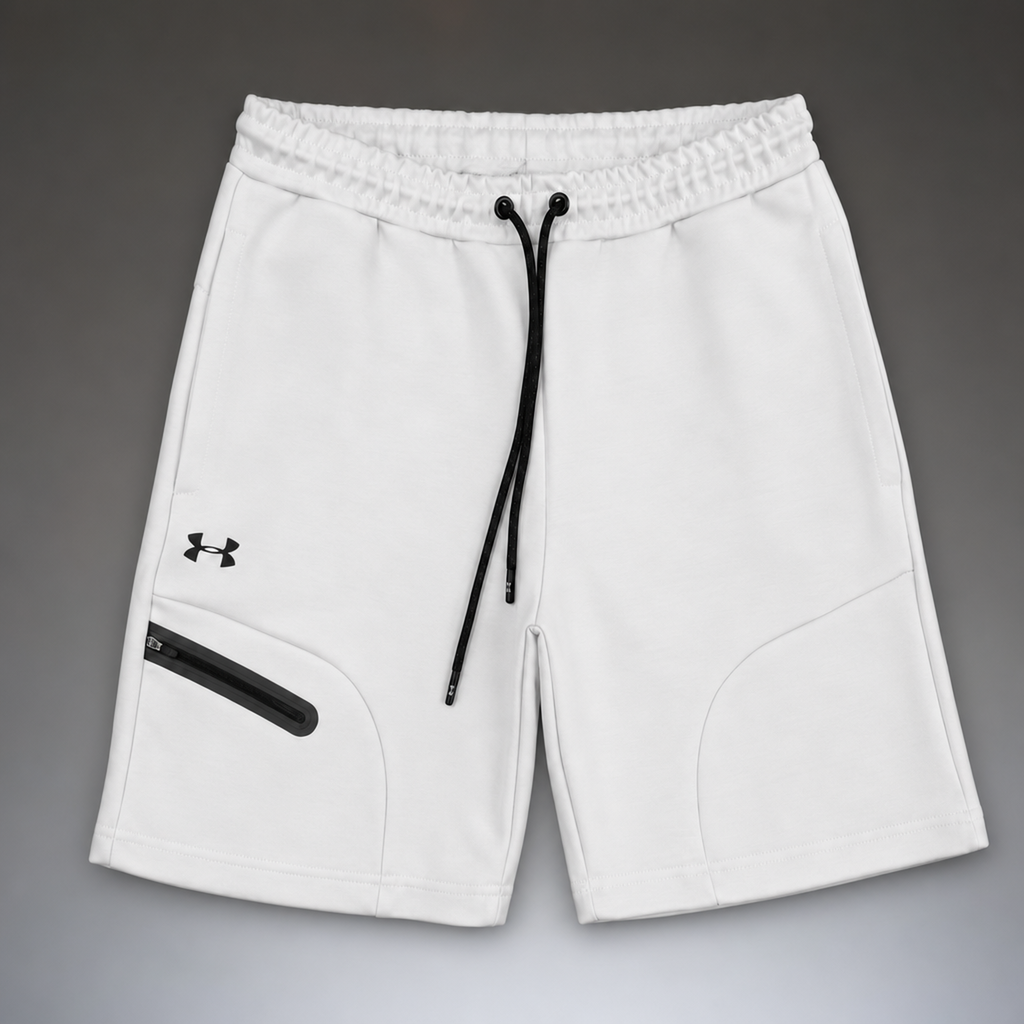 Under Armour Fleece мъжки спортни къси панталонки, светло сив. Premium качество