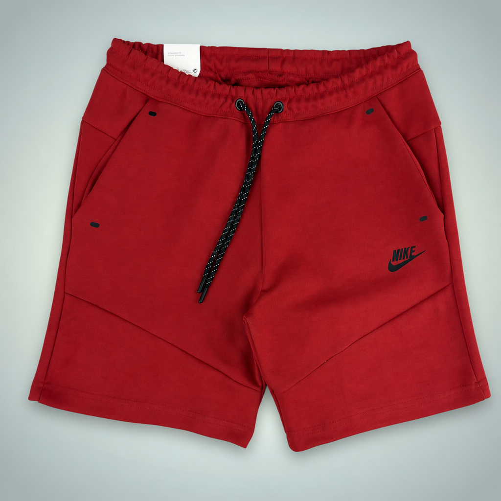 Nike Tech Fleece мъжки спортни къси панталонки, червен. Premium качество