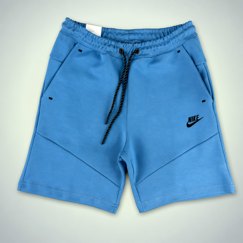 Nike Tech Fleece мъжки спортни къси панталонки, син. Premium качество