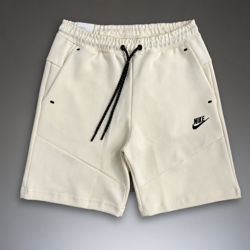 Nike Tech Fleece мъжки спортни къси панталонки, слонова кост. Premium качество