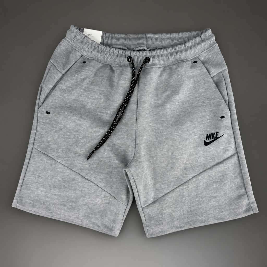 Nike Tech Fleece мъжки спортни къси панталонки, класическо сиво. Premium качество