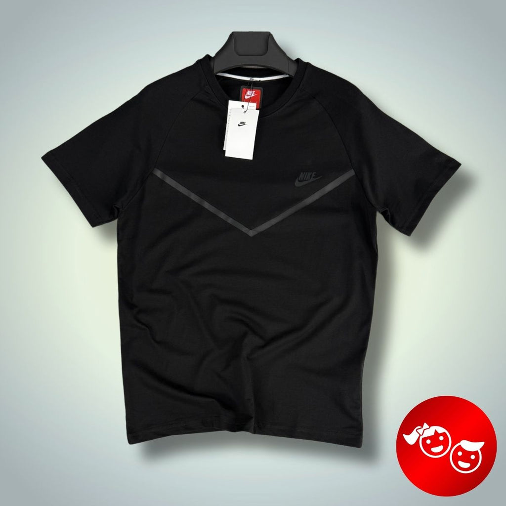 Детска черна тениска Nike Tech Fleece. Модел 2024. Premium качество