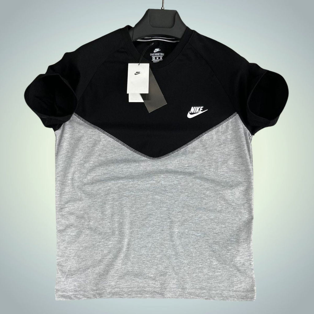 Мъжка черно-сива тениска Nike Tech Fleece. Модел 2024. Premium качество