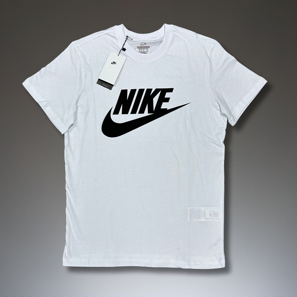 Мъжка бяла тениска Nike, черно лого. Premium качество