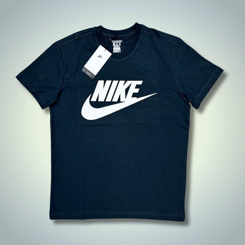 Мъжка тъмносиня тениска Nike, бяло лого. Premium качество