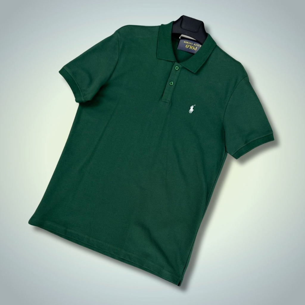 Мъжка тъмнозелена поло тениска Ralph Lauren. Premium качество
