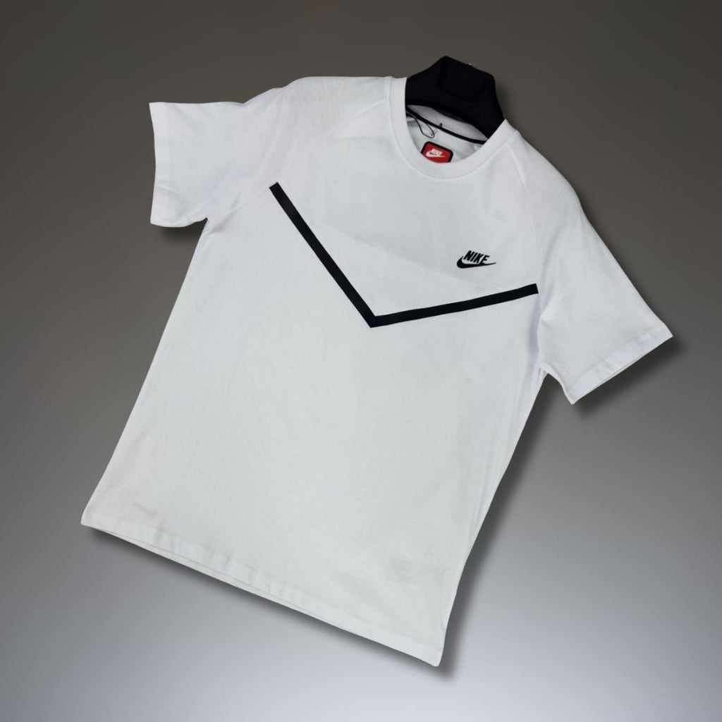 Мъжка бяла тениска Nike Tech Fleece. Модел 2024. Premium качество