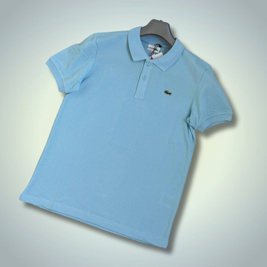 Мъжка светлосиня поло тениска Lacoste. Premium качество