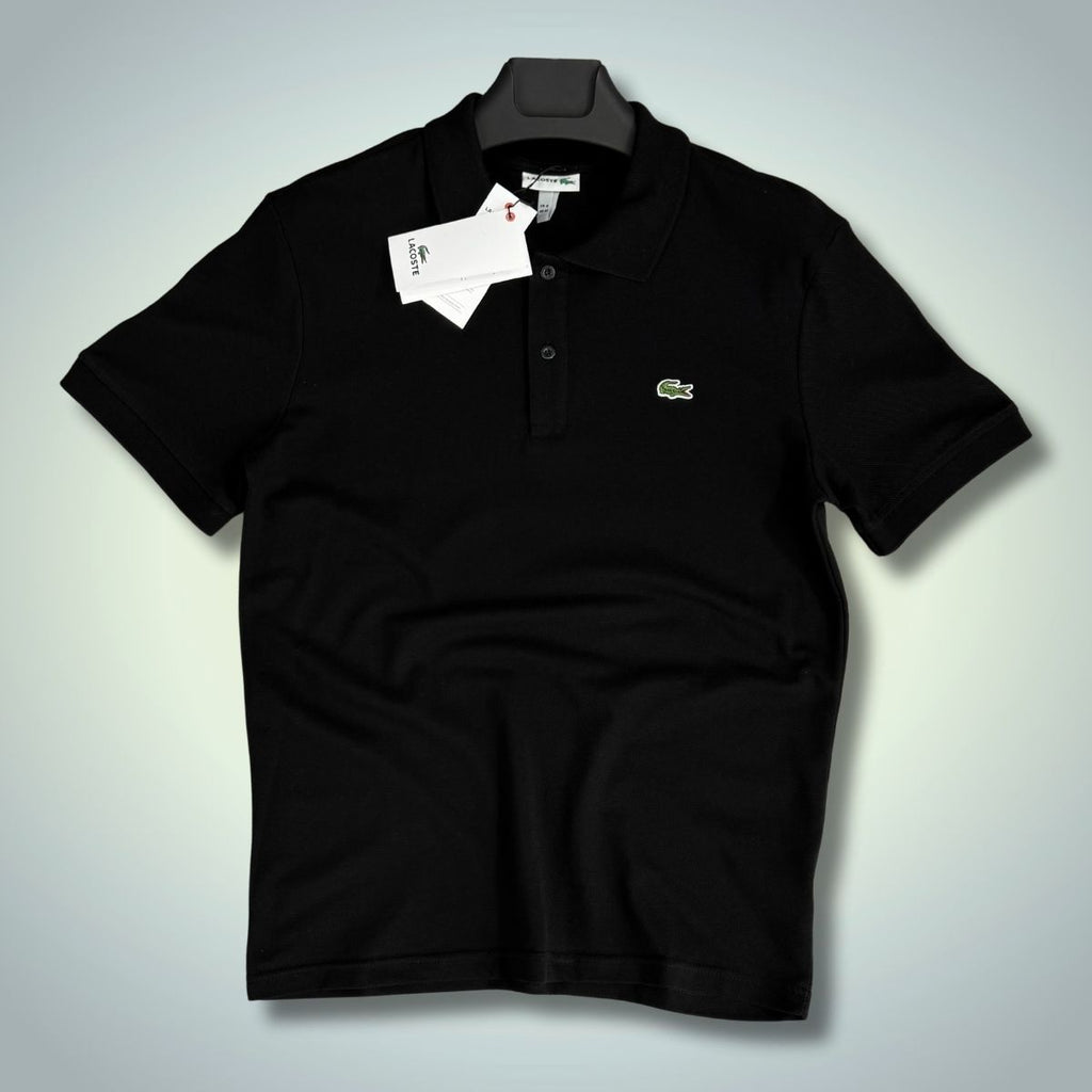 Мъжка черна поло тениска Lacoste. Premium качество
