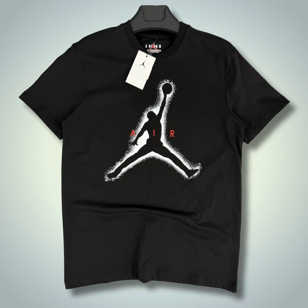 Мъжка черна тениска Jordan, голямо лого. Premium качество