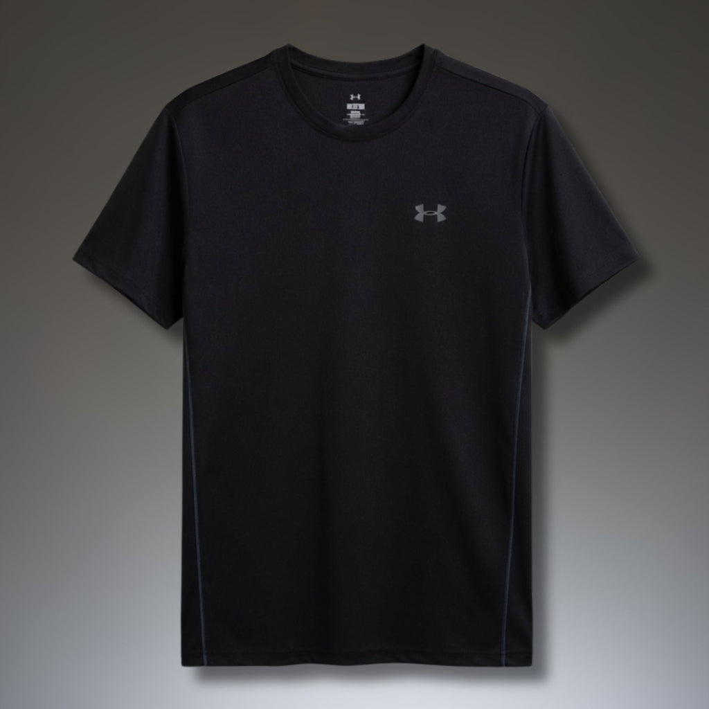 Мъжка черна тениска Under Armour, голямо лого на гърба. Premium качество