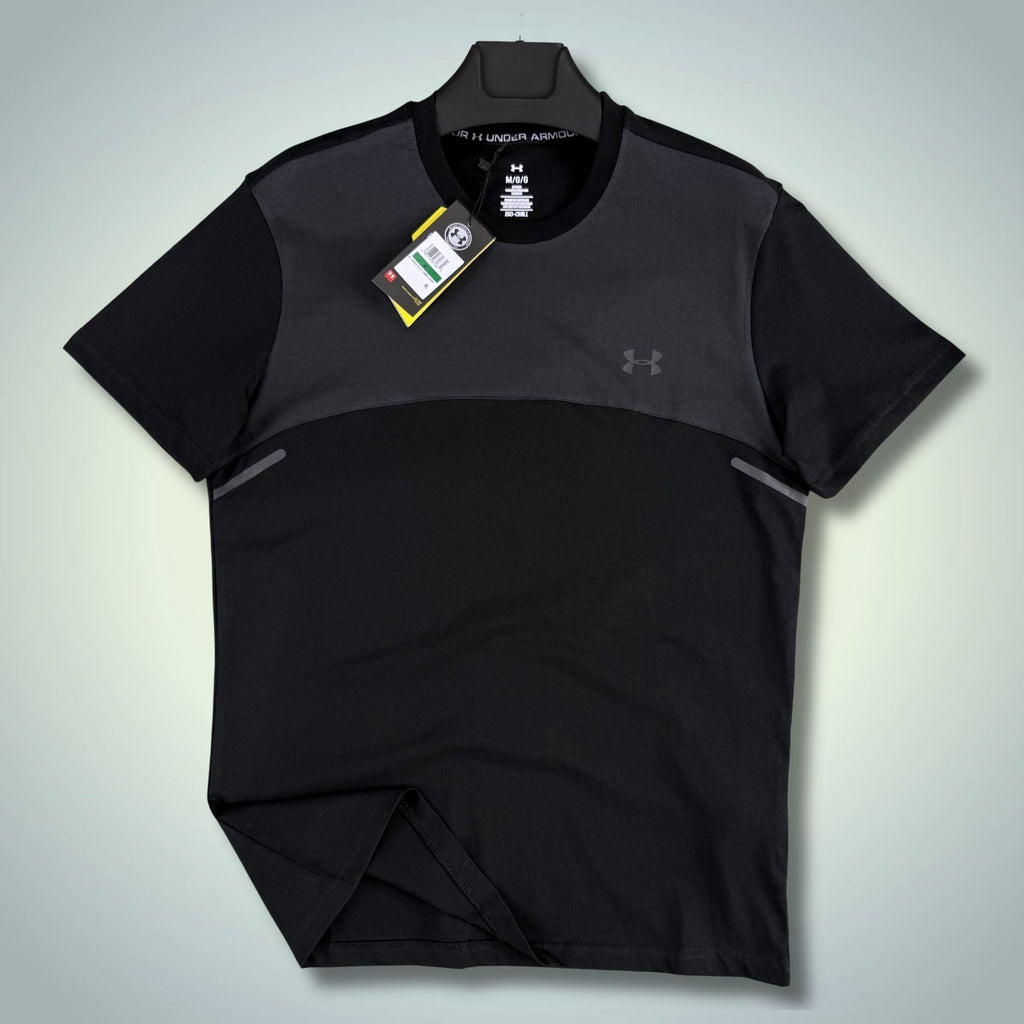 Мъжка черно-графитена тениска Under Armour. Premium качество