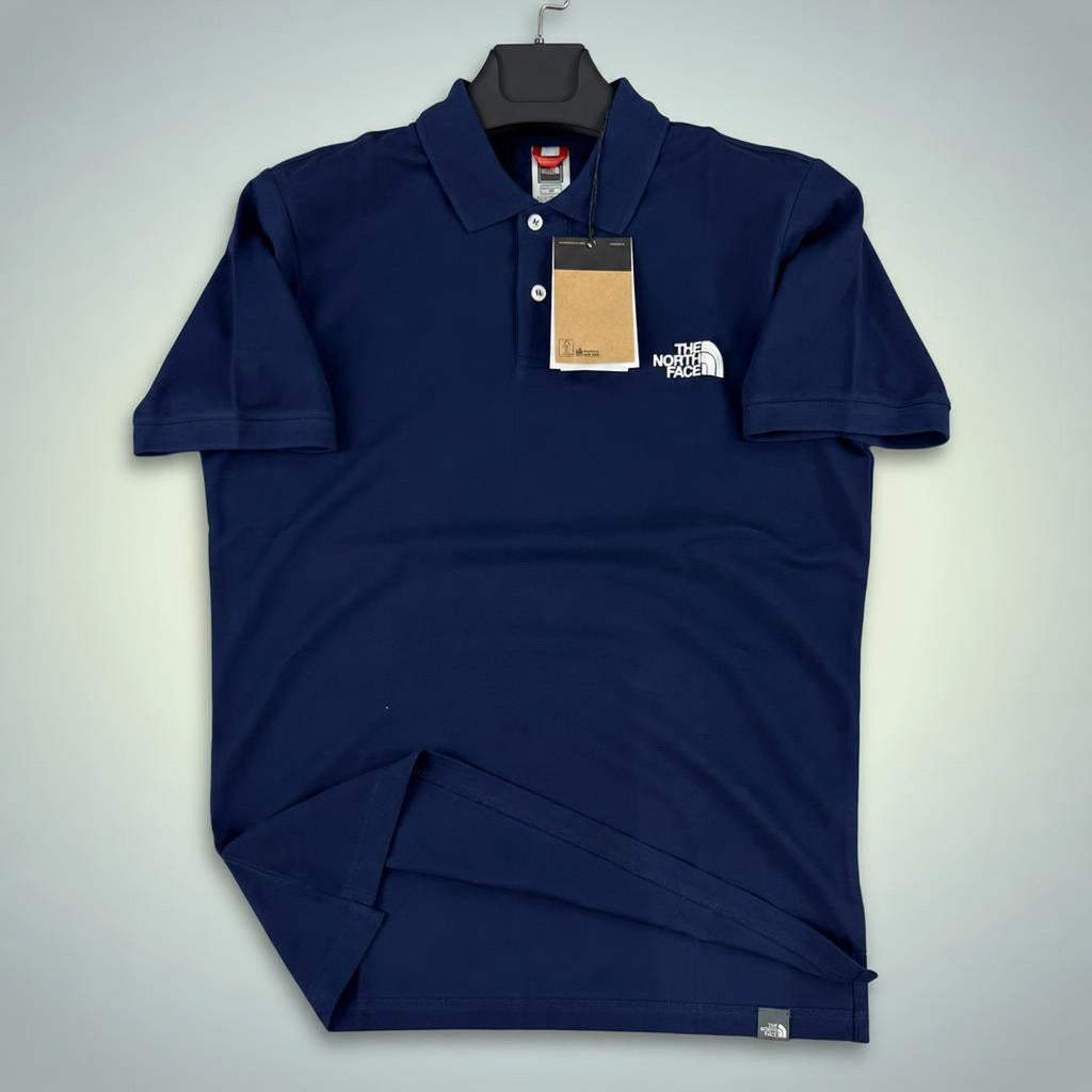 Мъжка тъмносиня поло тениска The North Face. Premium качество