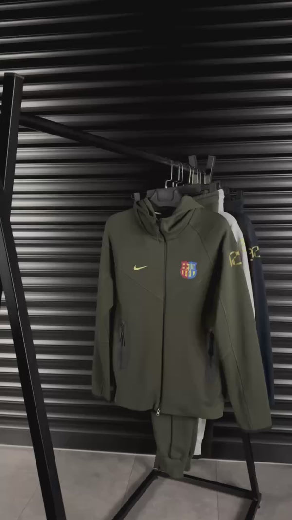 Nike Barcelona Tech Fleece мъжки спортен екип, графитен. Premium качество