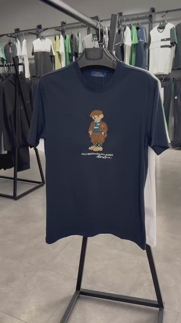 Мъжка зелена тениска Ralph Lauren, бродирана мечка. Premium качество