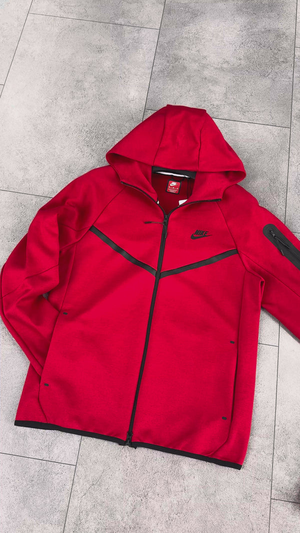 Nike Tech Fleece мъжки спортен екип, червен. Модел 2024. Premium качество
