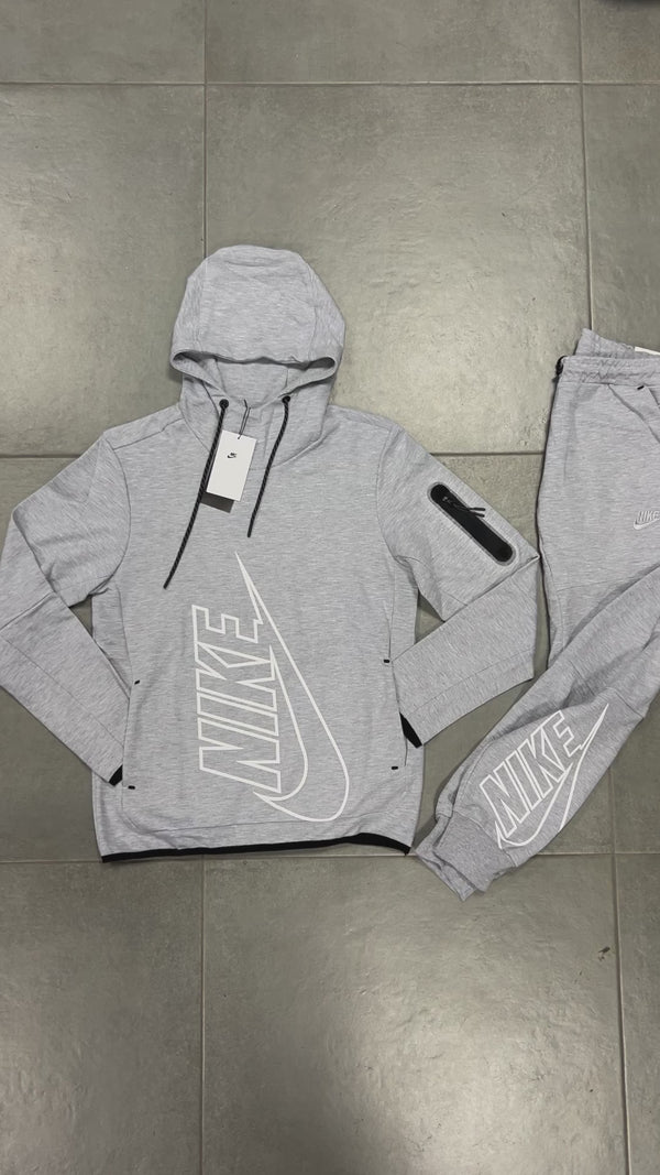 Nike Tech Fleece мъжки спортен екип, без цип, сив. Premium качество
