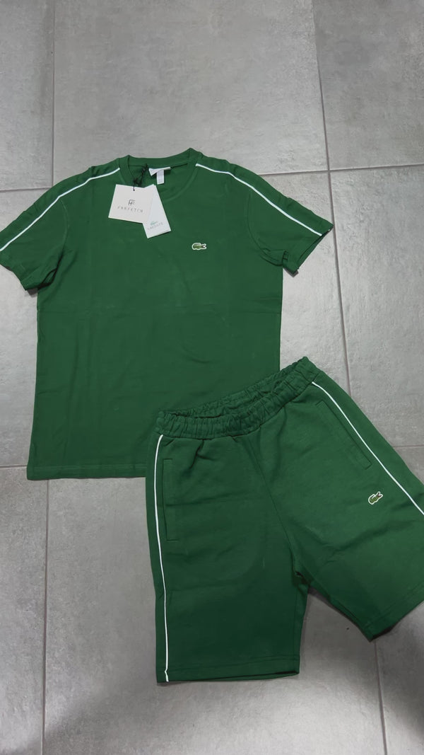 Lacoste мъжки спортен екип с къси панталонки, зелен. Premium качество