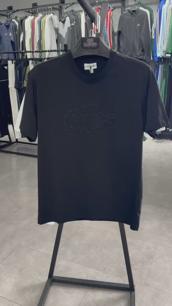 Мъжка зелена тениска Lacoste, скеч лого. Premium качество