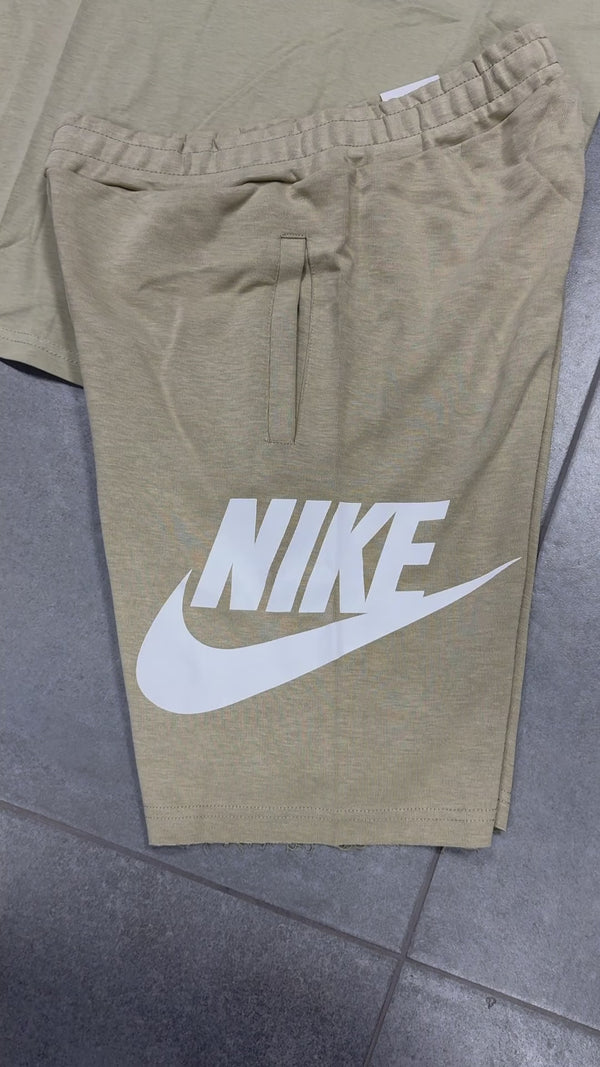 Nike мъжки спортни къси панаталонки, маслиненозелени, голямо лого. Factory outlet