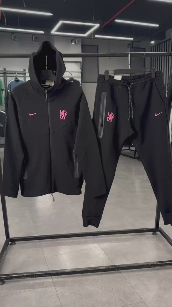 Nike Liverpool Tech Fleece мъжки спортен екип, черен. Модел 2024. Premium качество