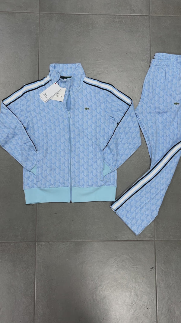 Lacoste мъжки спортен екип, Jacquard Monogram, светлосин. Premium качество